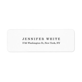 Plain Elegant Classical Black White Minimalist Label