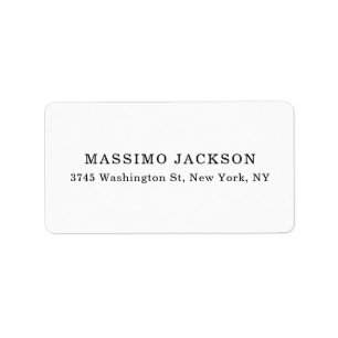 Plain Elegant Classical Black White Minimalist Label