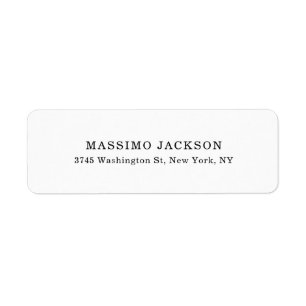 Plain Elegant Classical Black White Minimalist Label