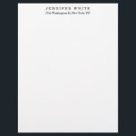 Plain Elegant Classical Black White Minimalist Letterhead<br><div class="desc">This template can be customized to meet all professional occupations.</div>
