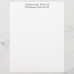 Plain Elegant Classical Black White Minimalist Letterhead