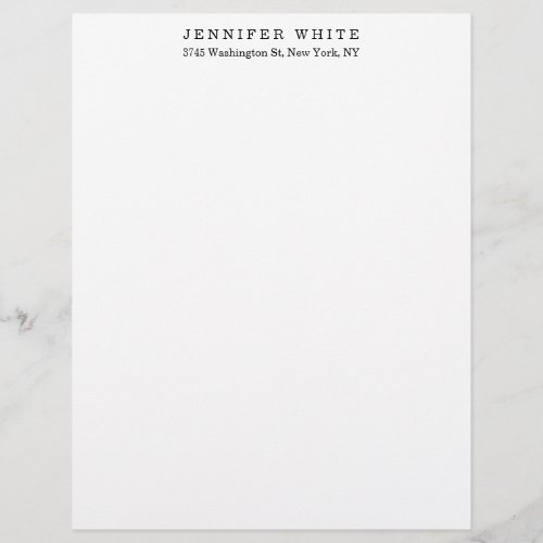 Plain Elegant Classical Black White Minimalist Letterhead