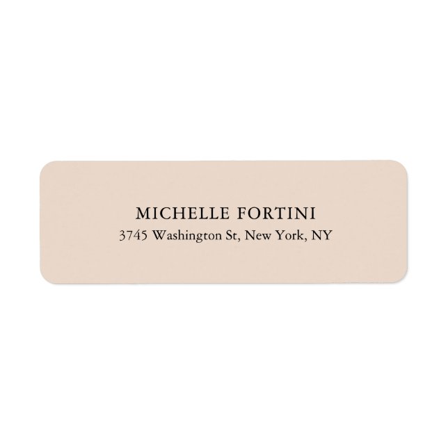Plain Elegant Classical Minimalist Label (Front)