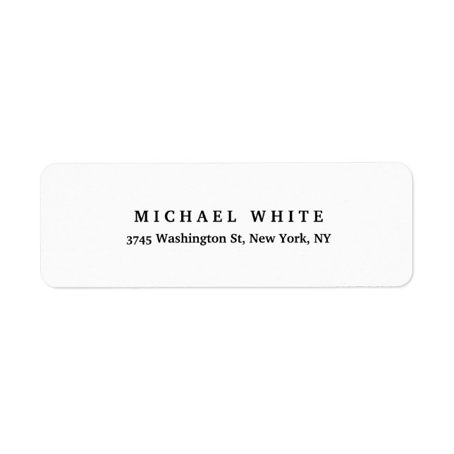 Plain Elegant Classical Minimalist Simple Label (Front)