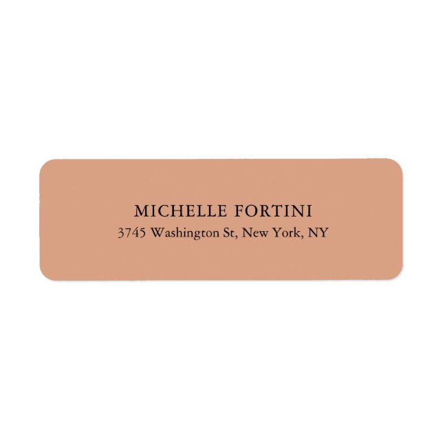 Plain Elegant Classical Simple Minimalist Label (Front)