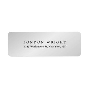 Plain Elegant Classical Simple Modern Grey Baggage Label