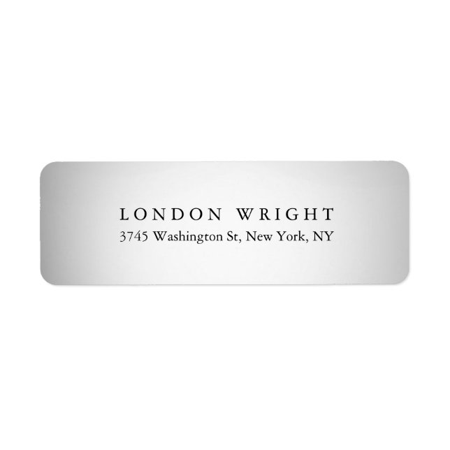 Plain Elegant Classical Simple Modern Grey  Label (Front)