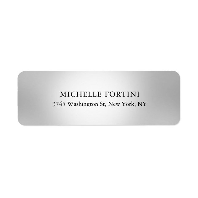Plain Elegant Classical Simple Modern Grey Label (Front)