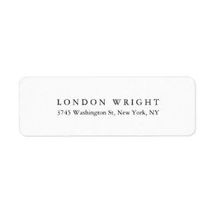 Plain Elegant Classical Trendy Black White Label