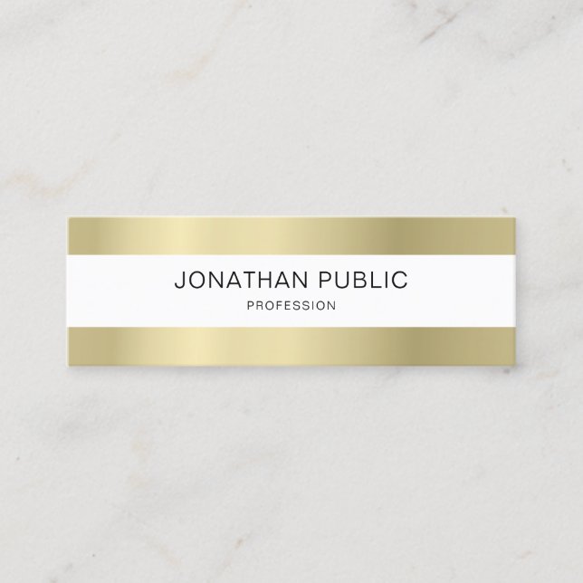 Plain Elegant Design Modern Professional Simple Mini Business Card (Front)