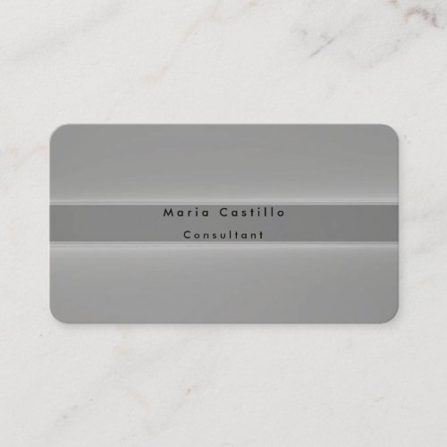 Plain Elegant Grey Minimalist Modern Business Card