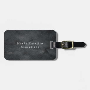 Plain Elegant Grey Minimalist Modern Luggage Tag