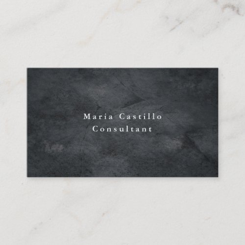 Plain Elegant Grey Texture Minimalist Modern Business Card