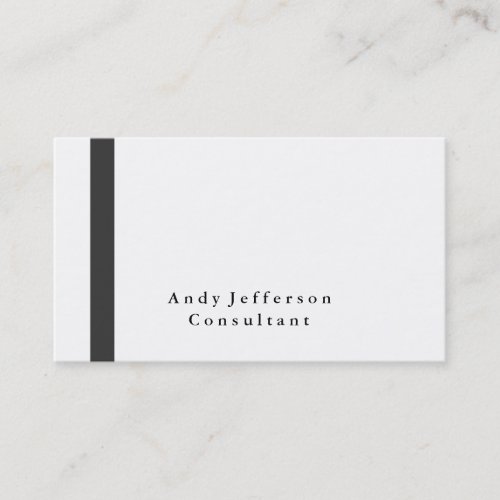 Plain Elegant Grey White Professional Modern Business Card