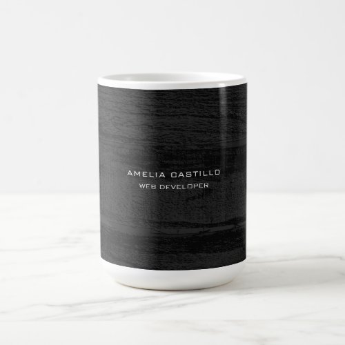 Plain Elegant Grey Wood Design Minimalist Modern Coffee Mug