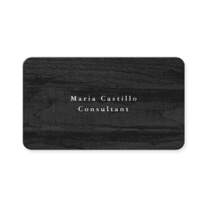 Plain Elegant Grey Wood Texture Minimalist Modern Business Card