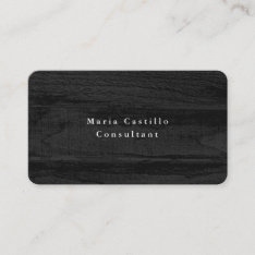 Plain Elegant Grey Wood Texture Minimalist Modern Business Card at Zazzle