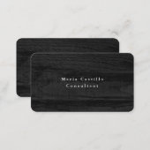 Plain Elegant Grey Wood Texture Minimalist Modern Business Card (Front/Back)