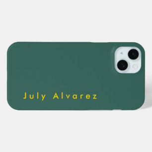 Plain Elegant Minimalist Add Name iPhone 15 Plus Case