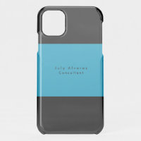 Plain Elegant Minimalist Blue Black
