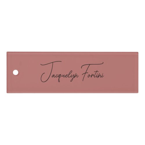 Plain Elegant Minimalist Calligraphy Script Name Ruler