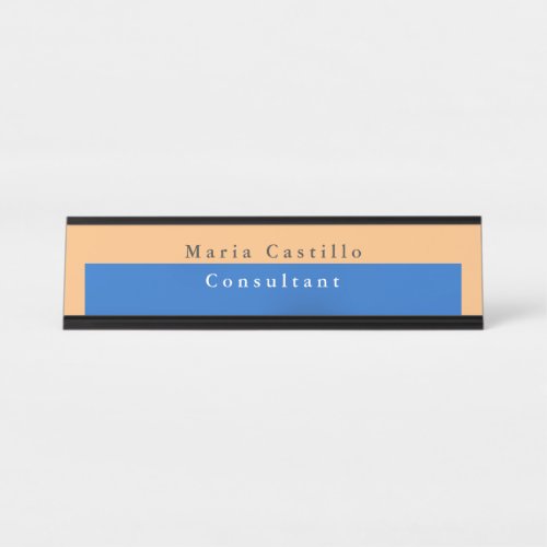 Plain Elegant Minimalist Desk Name Plate