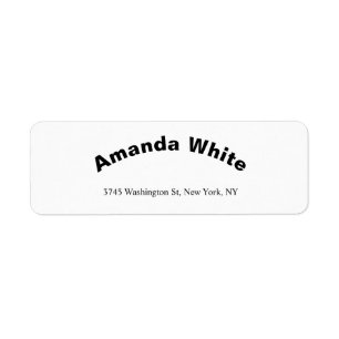 Plain Elegant Minimalist Modern Black White Label