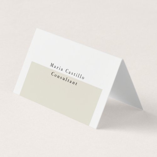 Plain Elegant Minimalist Modern Business Card
