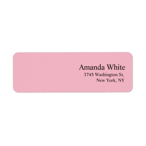 Plain Elegant Minimalist Modern Feminine Pale Pink Label