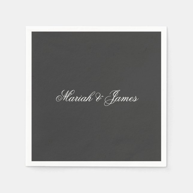 Plain Elegant Minimalist Modern Napkins (Front)