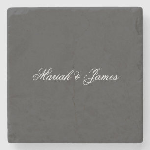 Plain Elegant Minimalist Modern Stone Coaster