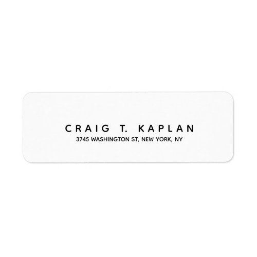 Plain Elegant Modern Black White Minimalist Label