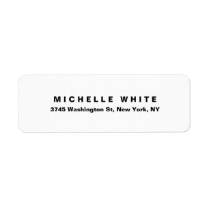 Plain Elegant Modern Minimalist Black & White Bold Label
