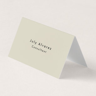 Plain Elegant Modern Minimalist Business Card