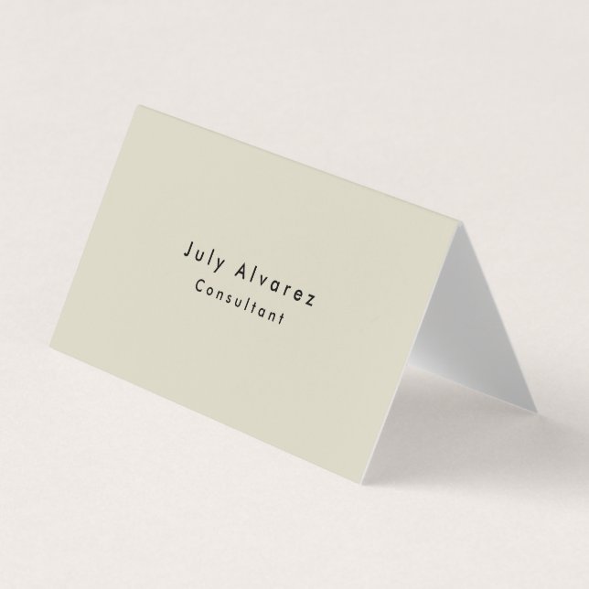 Plain Elegant Modern Minimalist Business Card (Front)