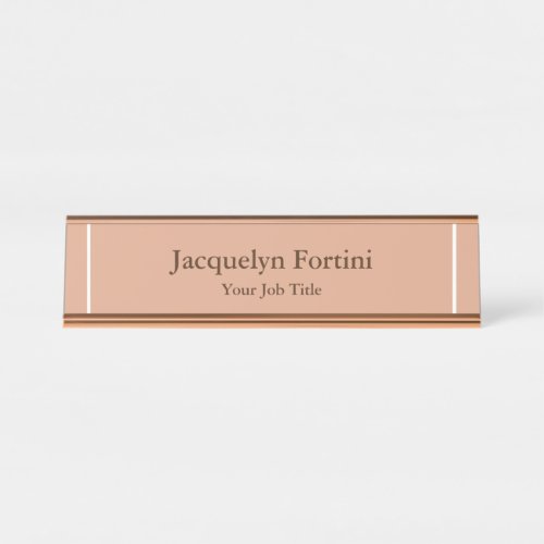 Plain Elegant Modern Minimalist Chic Desk Name Plate