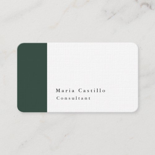 Plain Elegant Modern Minimalist Design Business Card