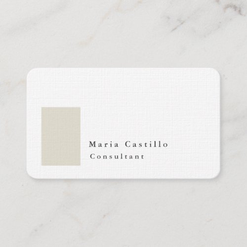 Plain Elegant Modern Minimalist Design  Business Card