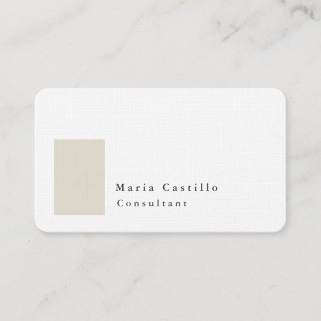 Plain Elegant Modern Minimalist Design  Business Card (Front)