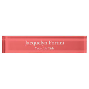 Plain Elegant Modern Minimalist Desk Name Plate