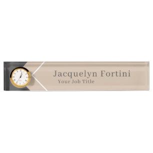 Plain Elegant Modern Minimalist Desk Name Plate