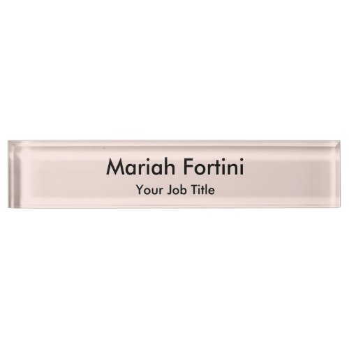 Plain Elegant Modern Minimalist Desk Name Plate