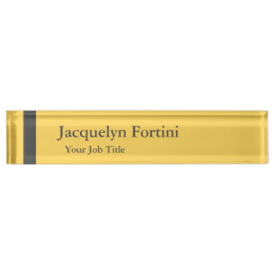 Plain Elegant Modern Minimalist Desk Name Plate