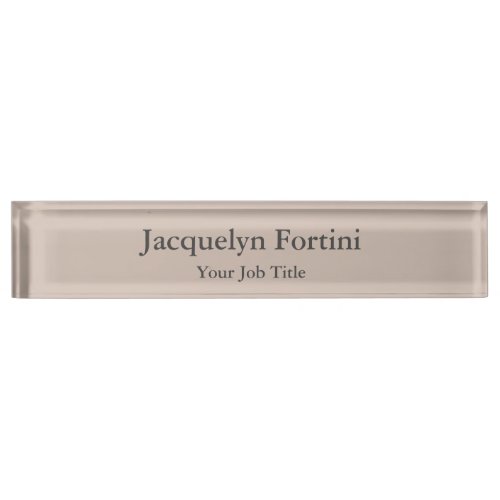 Plain Elegant Modern Minimalist Desk Name Plate