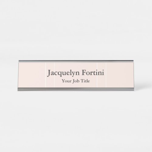 Plain Elegant Modern Minimalist Desk Name Plate