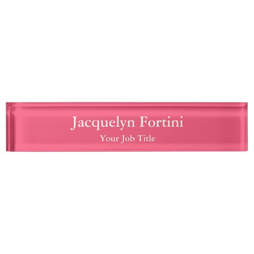 Plain Elegant Modern Minimalist Desk Name Plate