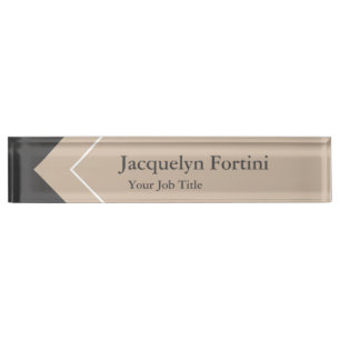 Plain Elegant Modern Minimalist Desk Name Plate