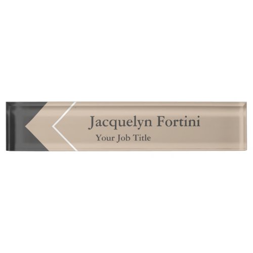 Plain Elegant Modern Minimalist Desk Name Plate