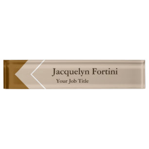 Plain Elegant Modern Minimalist Desk Name Plate