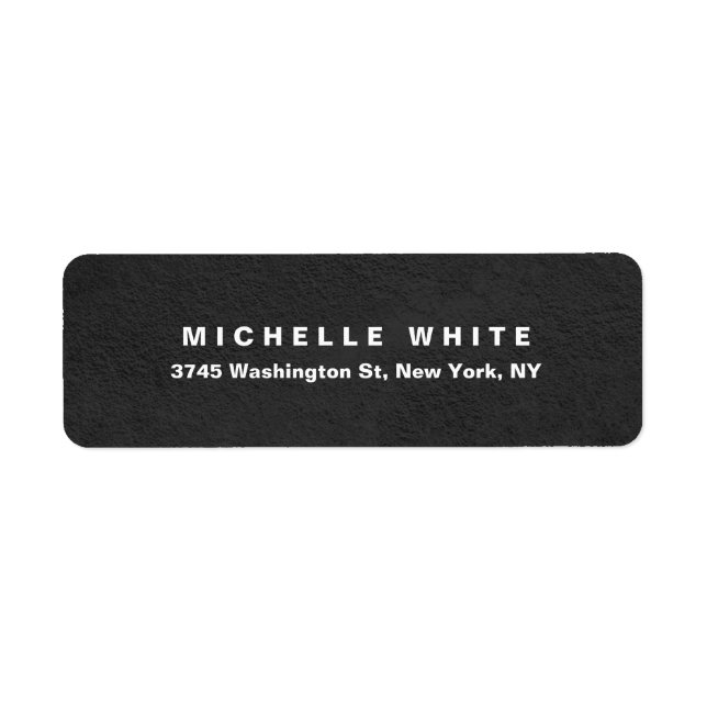 Plain Elegant Modern Minimalist Grey Wall Design Label (Front)